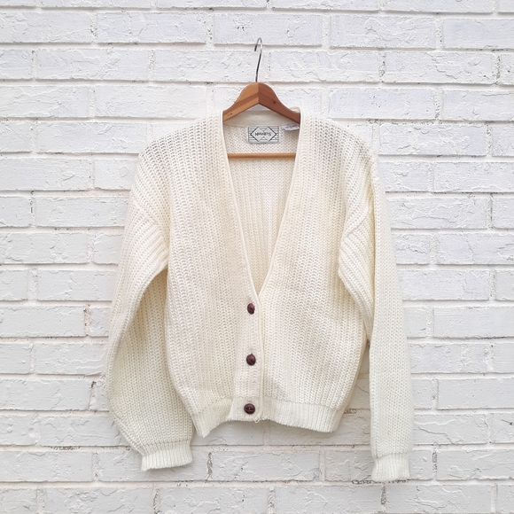 Nuggets Sweaters - Vintage Nuggets Chunky Granny Cardigan Wood Buttons